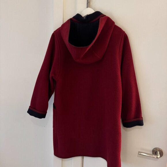 Vintage Red Duffle mid length coat made in italy size small to medium - Picture 6 of 11